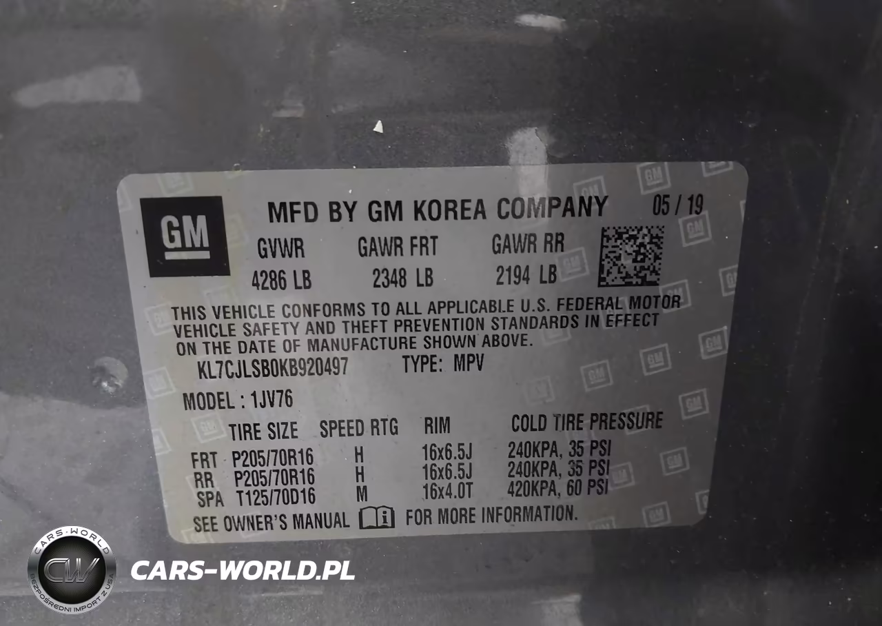 2019 Chevrolet Trax Lt VIN:KL7CJLSB0KB920497 - 9