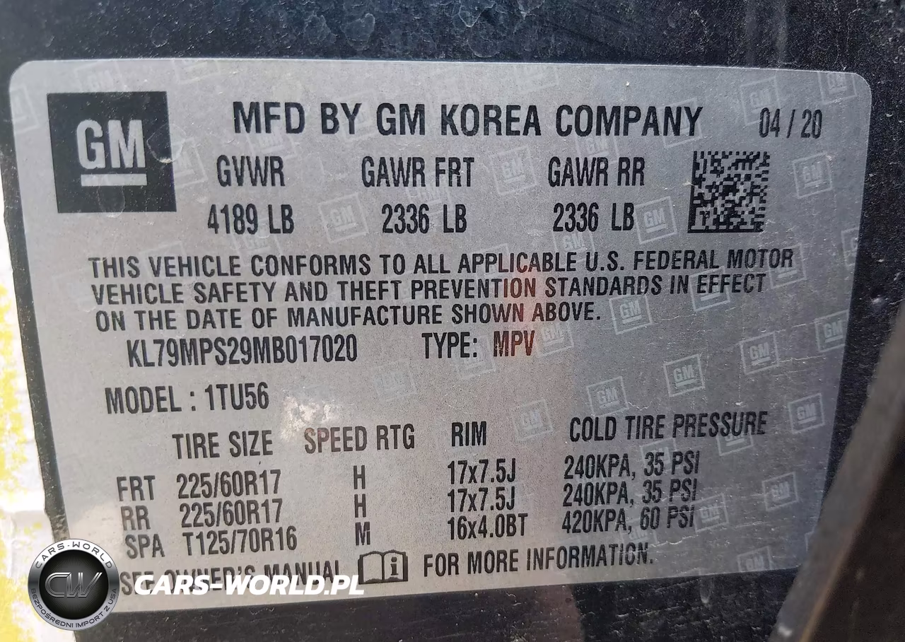 2021 Chevrolet Trailblazer Fwd Lt VIN:KL79MPS29MB017020 - 9