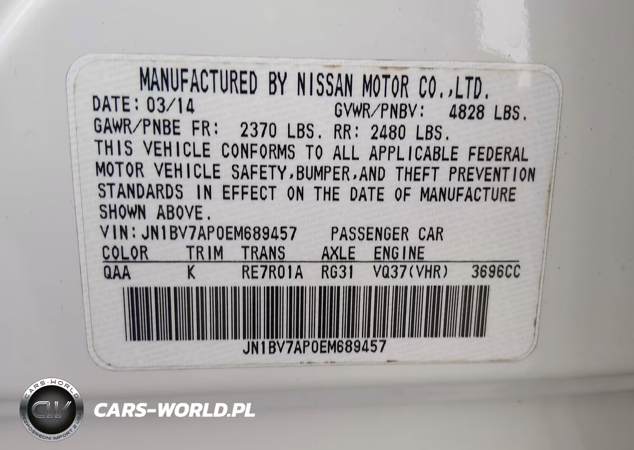 2014 Infiniti Q50 VIN:JN1BV7AP0EM689457 - 9