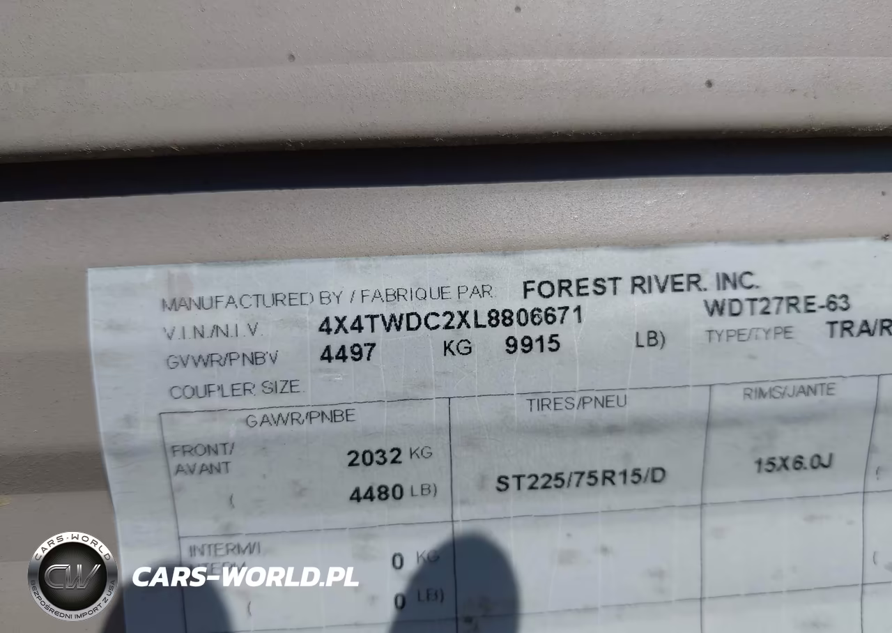 2020 Forest River River Wild VIN:4X4TWDC2XL8806671 - 9