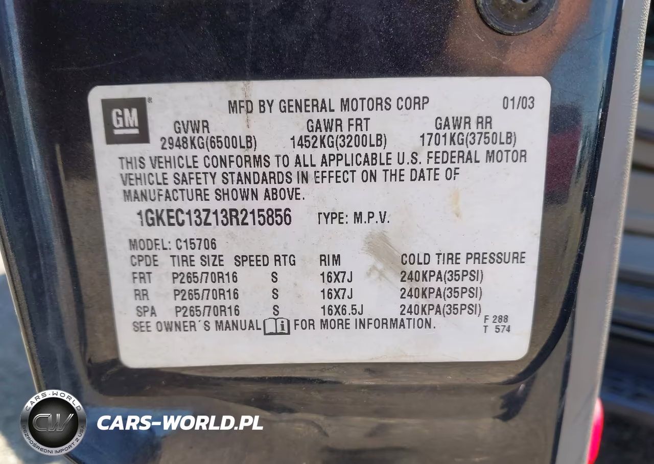 2003 GMC Yukon Slt VIN:1GKEC13Z13R215856 - 9