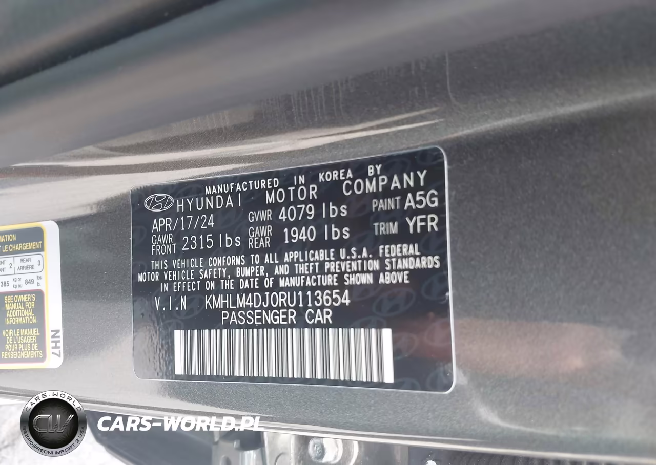 2024 Hyundai Elantra Hybrid Blue VIN:KMHLM4DJ0RU113654 - 9