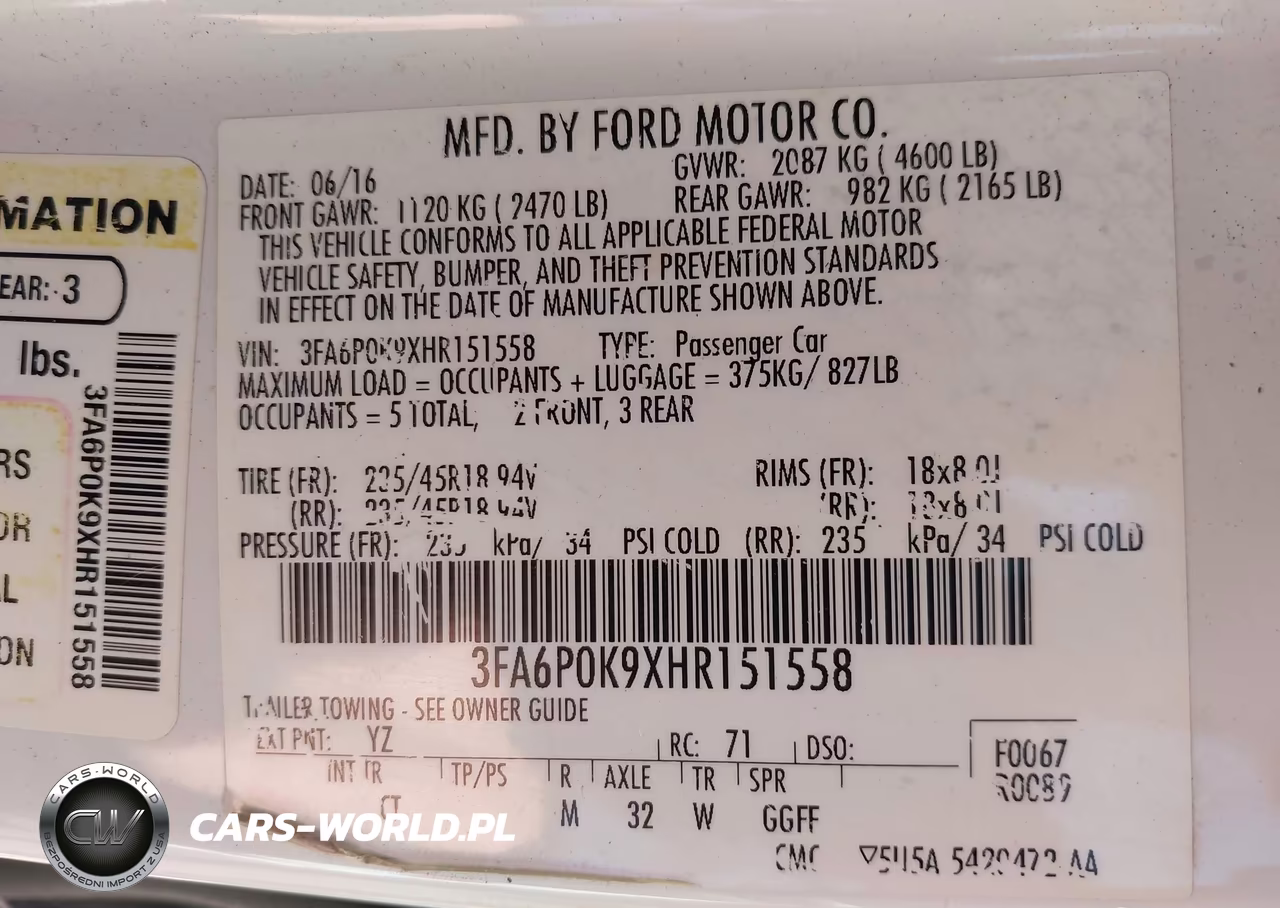 2017 Ford Fusion Titanium VIN:3FA6P0K9XHR151558 - 9
