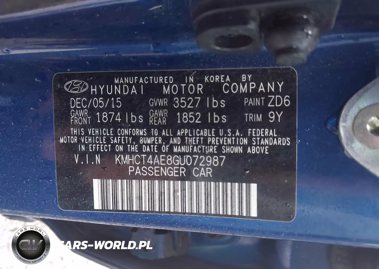 2016 Hyundai Accent Se VIN:KMHCT4AE8GU072987 - 9