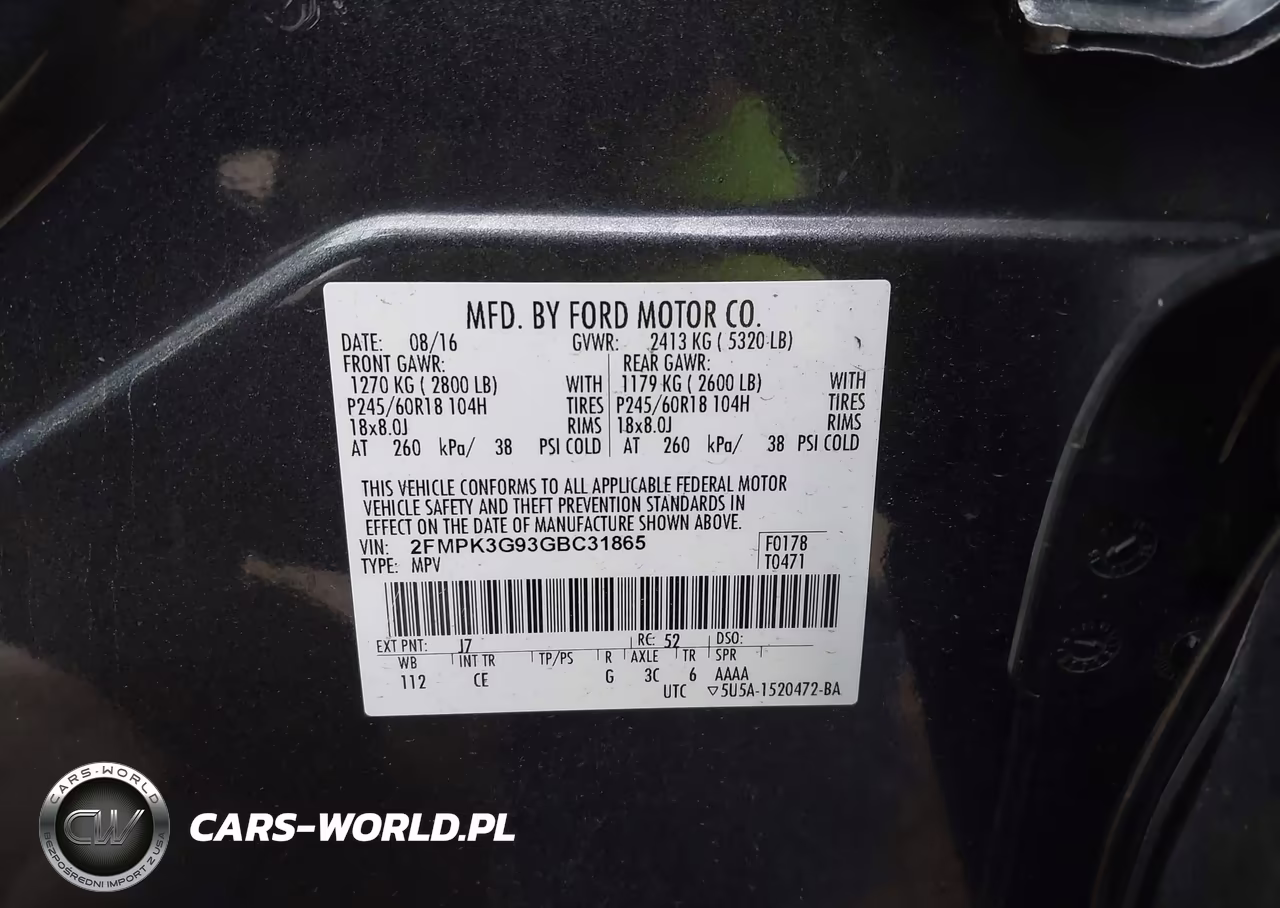 2016 Ford Edge Se VIN:2FMPK3G93GBC31865 - 9