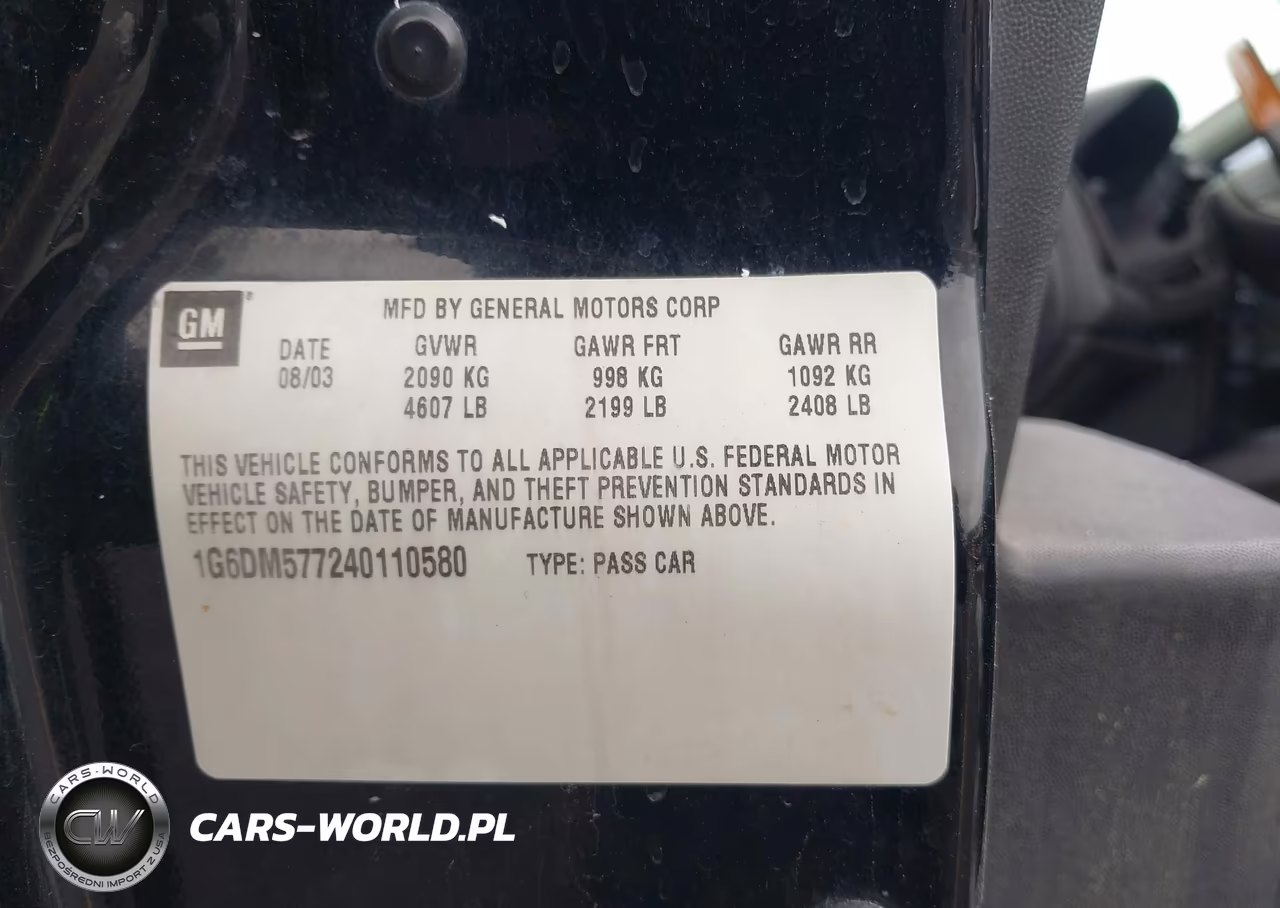 2004 Cadillac Cts Standard VIN:1G6DM577240110580 - 9