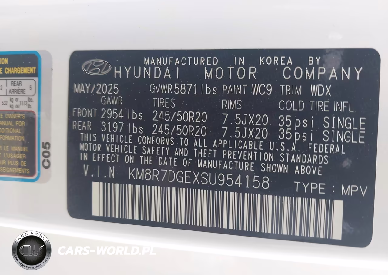 2025 Hyundai Palisade Calligraphy VIN:KM8R7DGEXSU954158 - 9