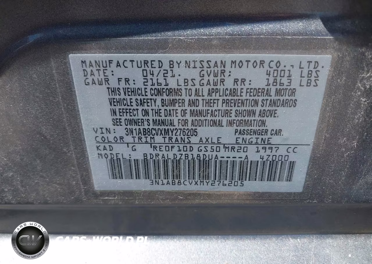 2021 Nissan Sentra Sv Xtronic Cvt VIN:3N1AB8CVXMY276205 - 9