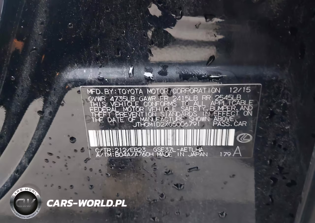 2016 Lexus Is 300 VIN:JTHCM1D2XG5006791 - 9