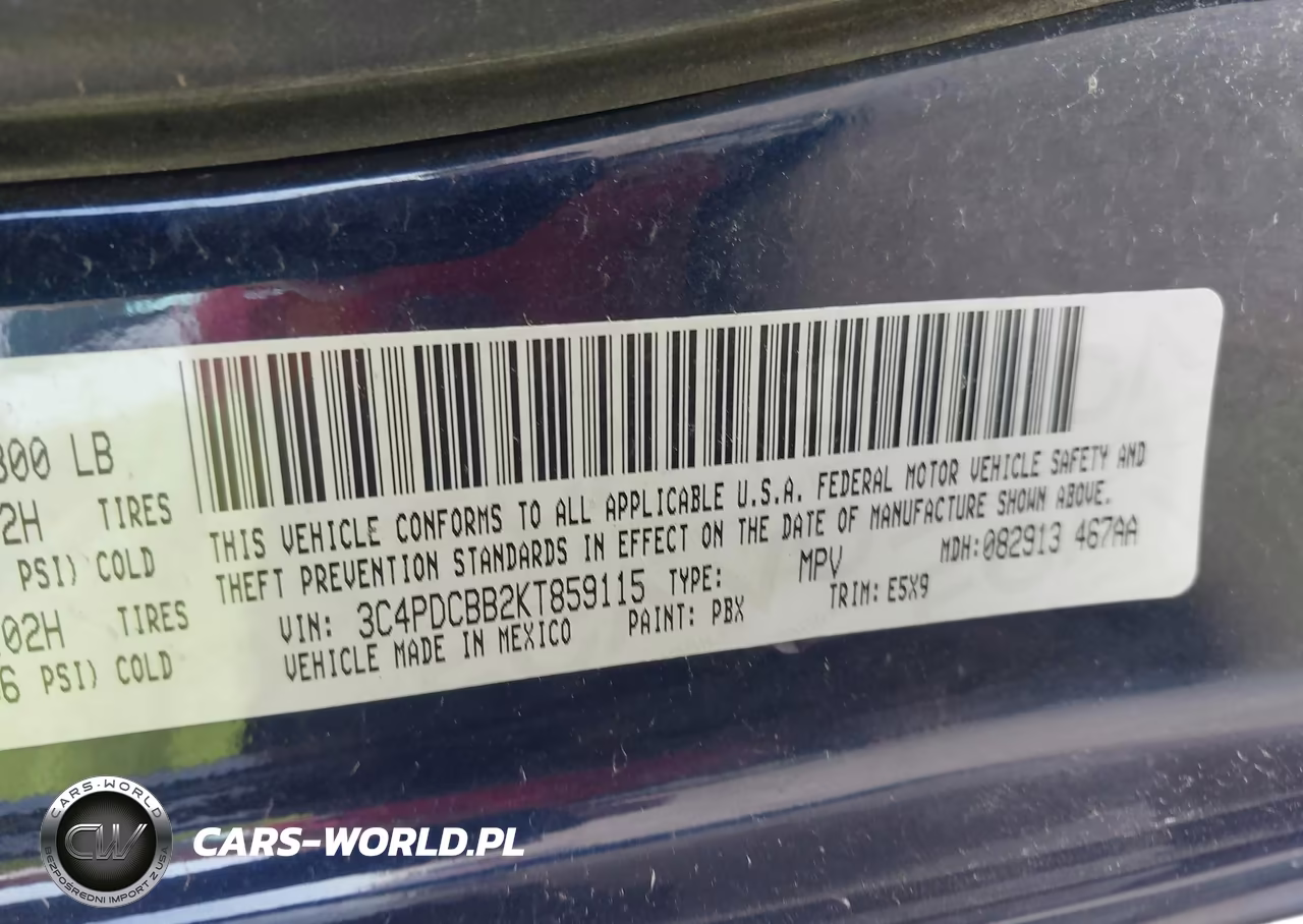 2019 Dodge Journey Se VIN:3C4PDCBB2KT859115 - 9