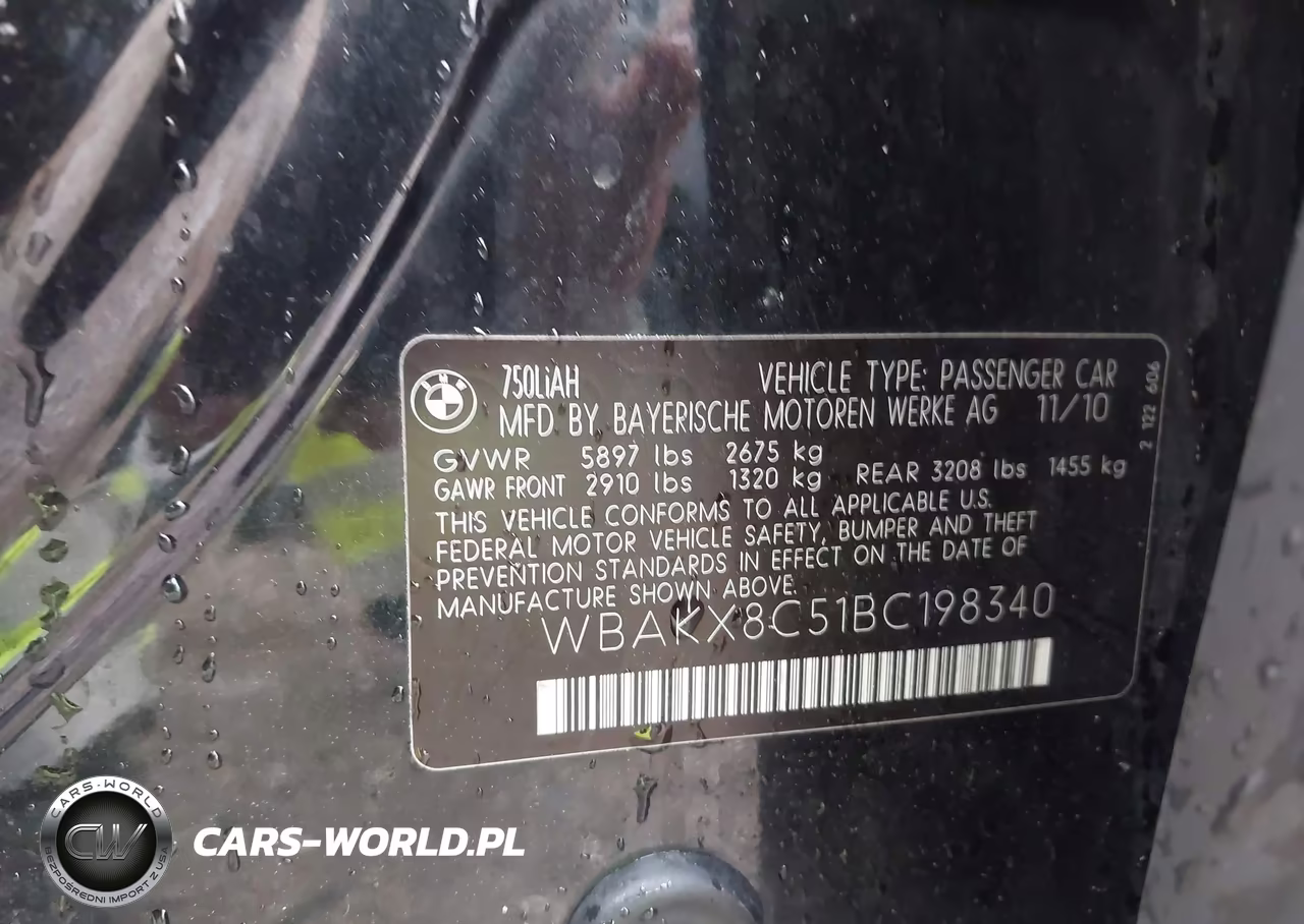 2011 BMW Activehybrid 750Li VIN:WBAKX8C51BC198340 - 9