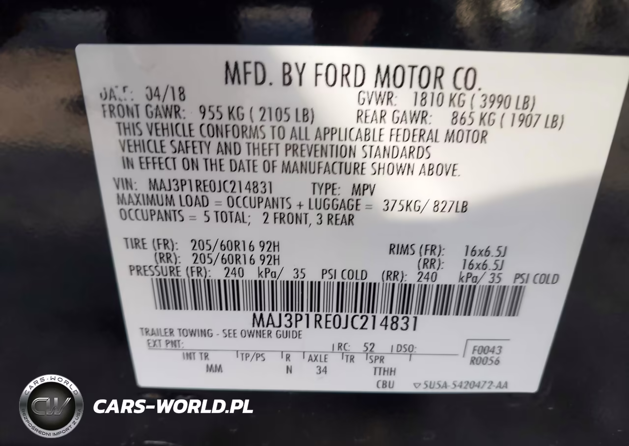 2018 Ford Ecosport S VIN:MAJ3P1RE0JC214831 - 9