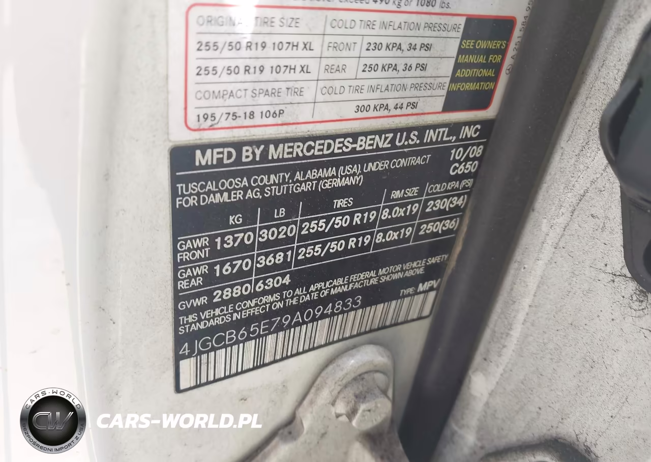 2009 Mercedes-Benz R 350 4Matic VIN:4JGCB65E79A094833 - 9