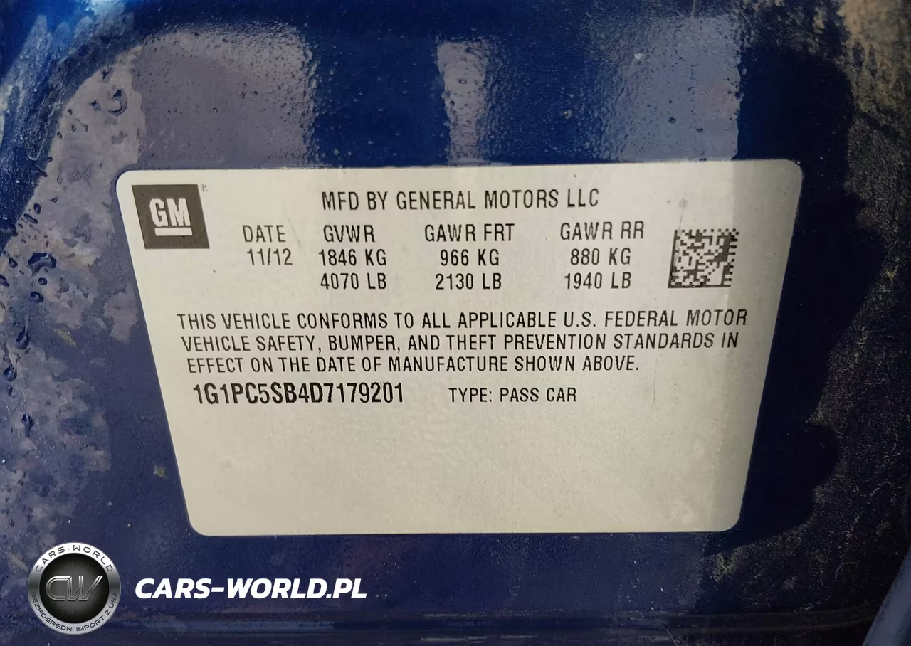 2013 Chevrolet Cruze 1Lt Auto VIN:1G1PC5SB4D7179201 - 9