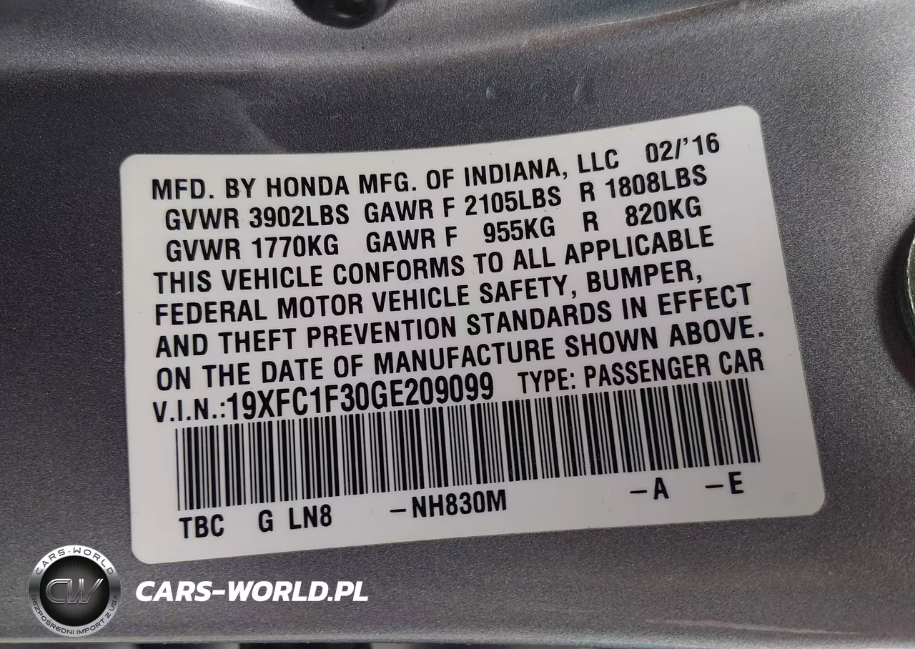 2016 Honda Civic Ex-T VIN:19XFC1F30GE209099 - 9