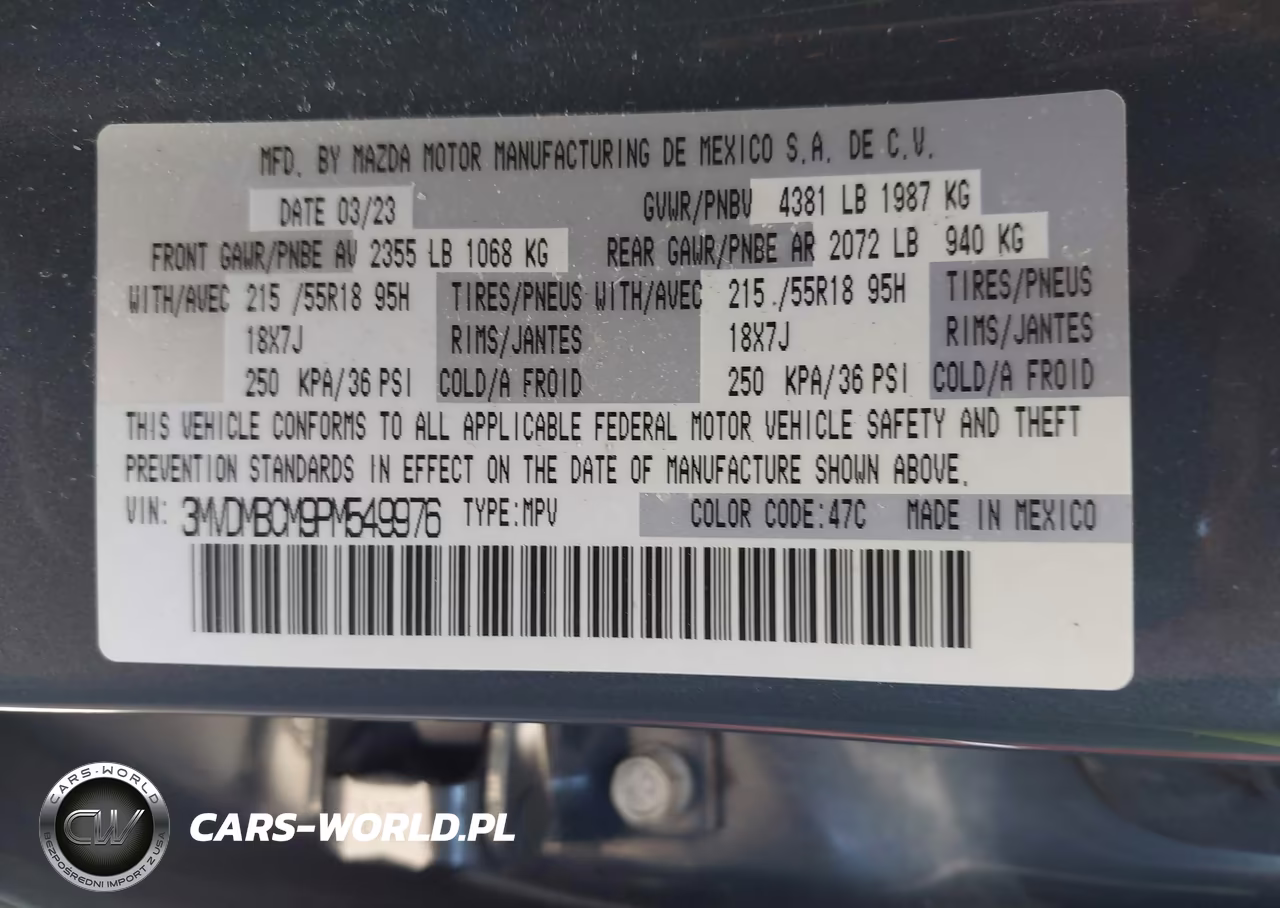 2023 Mazda Cx-30 2.5 S Carbon Edition VIN:3MVDMBCM9PM549976 - 9