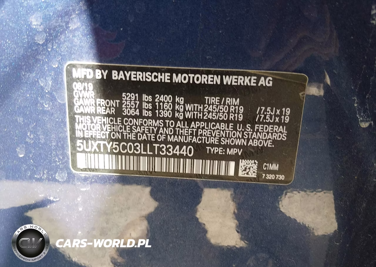 2020 BMW X3 xDrive30I VIN:5UXTY5C03LLT33440 - 9