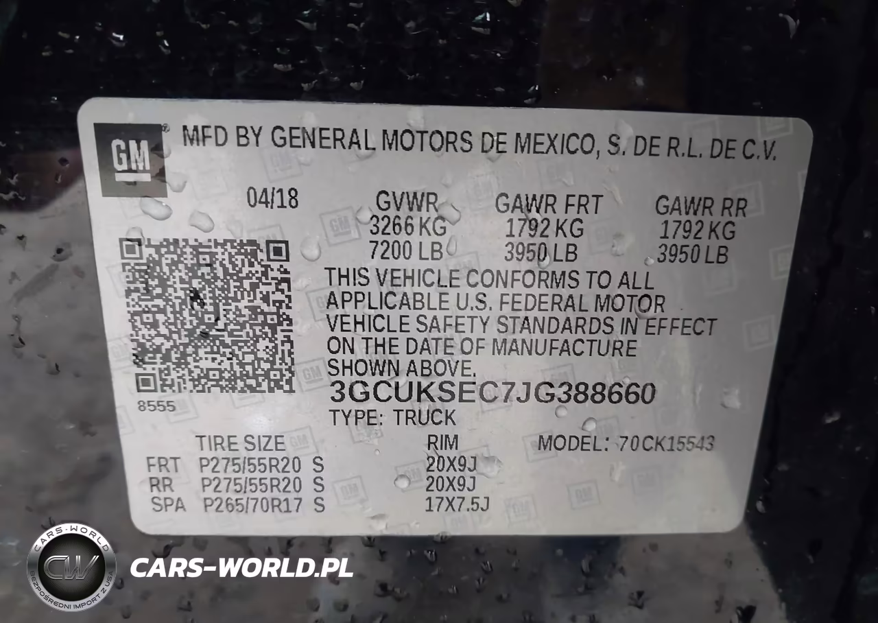 2018 Chevrolet Silverado 1500 1Lz VIN:3GCUKSEC7JG388660 - 9