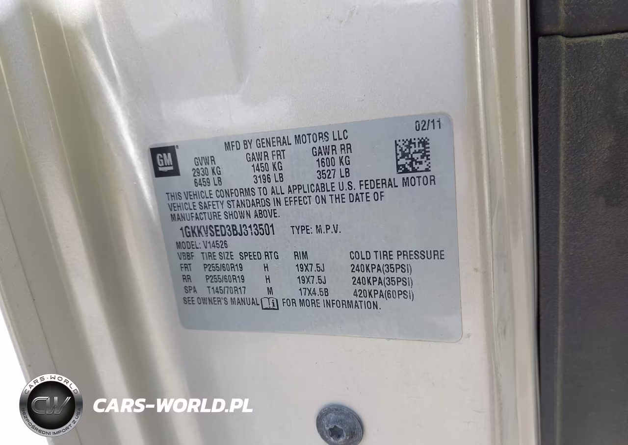 2011 GMC Acadia Slt-2 VIN:1GKKVSED3BJ313501 - 9