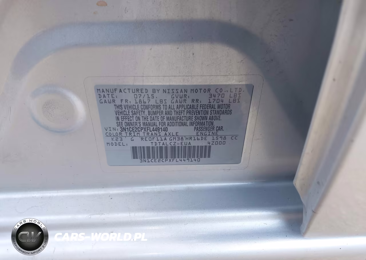 2015 Nissan Versa Note S Plus VIN:3N1CE2CPXFL449140 - 9