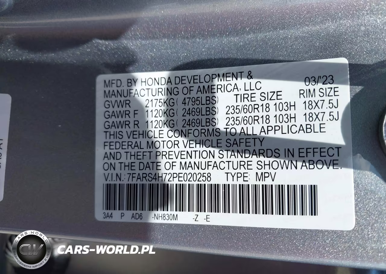 2023 Honda Cr-V Ex-L Awd VIN:7FARS4H72PE020258 - 9