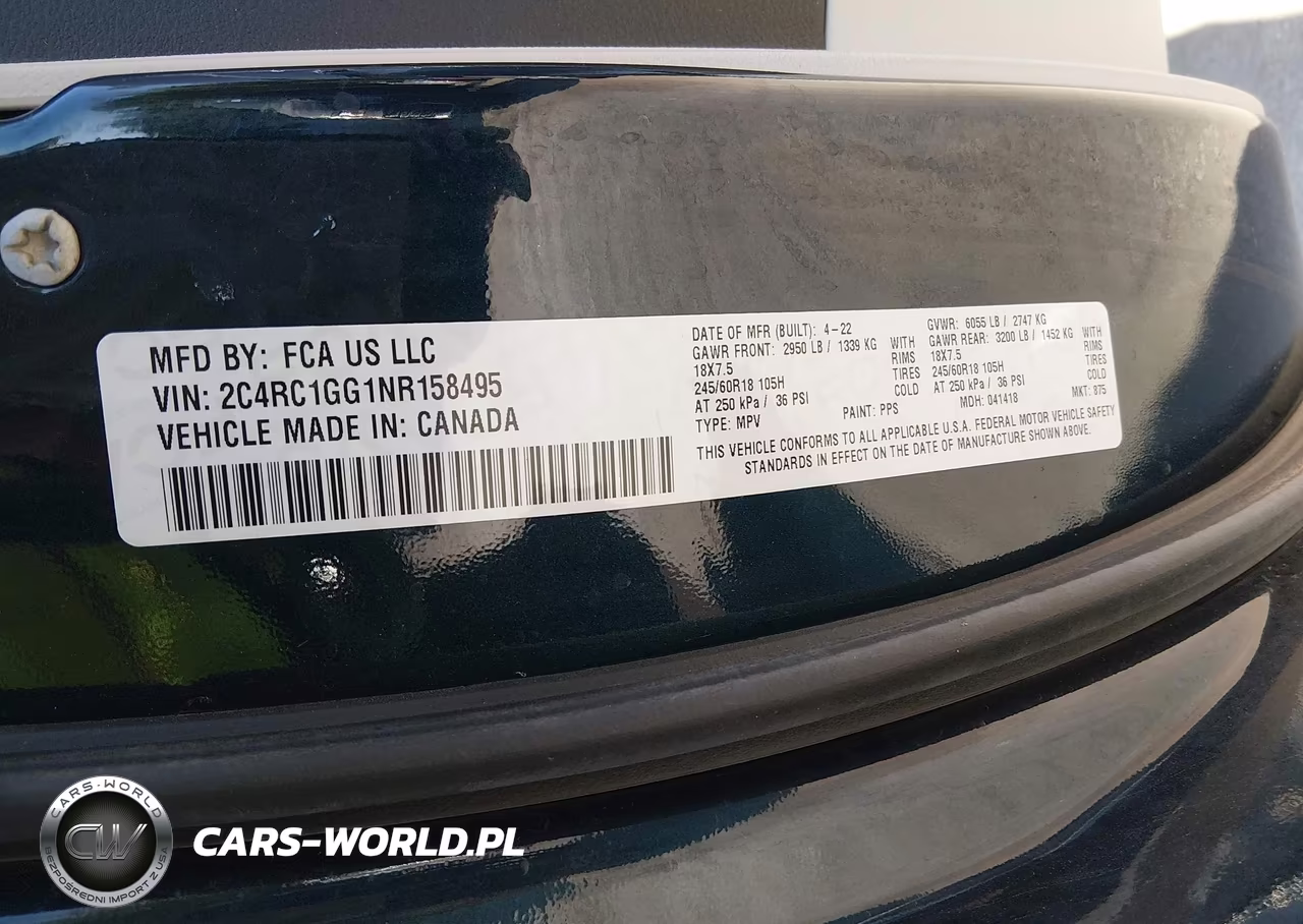 2022 Chrysler Pacifica Limited VIN:2C4RC1GG1NR158495 - 9