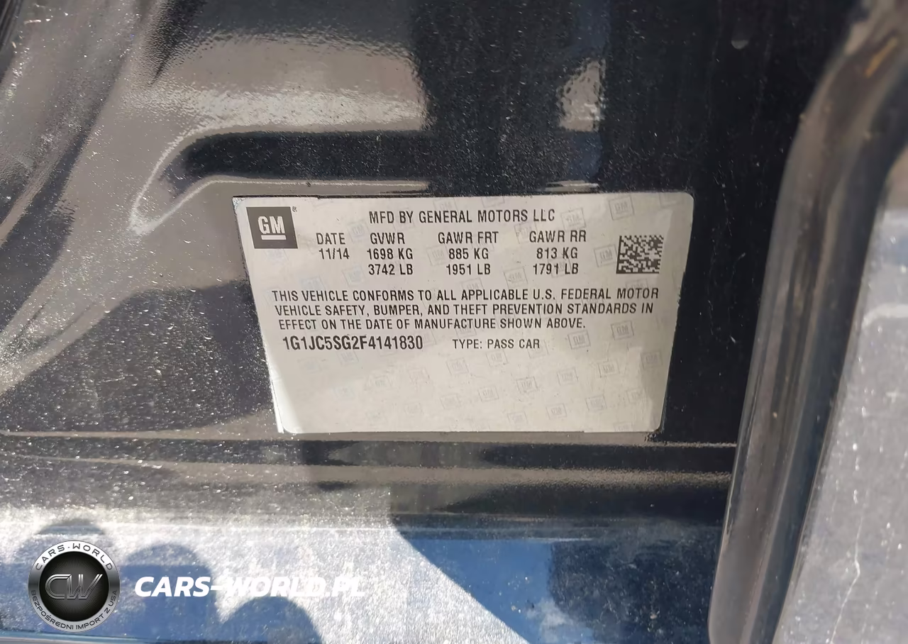2015 Chevrolet Sonic Lt Auto VIN:1G1JC5SG2F4141830 - 9