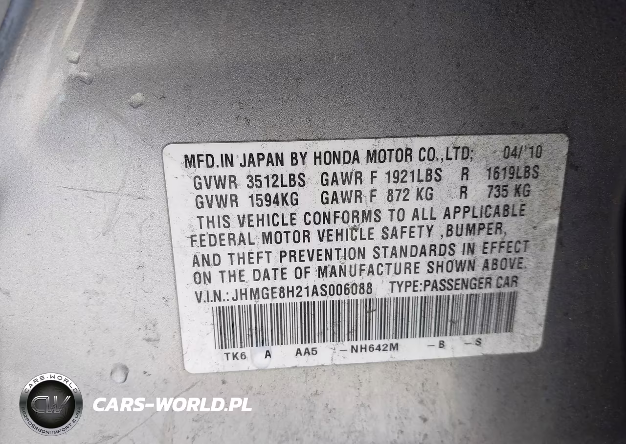 2010 Honda Fit VIN:JHMGE8H21AS006088 - 9