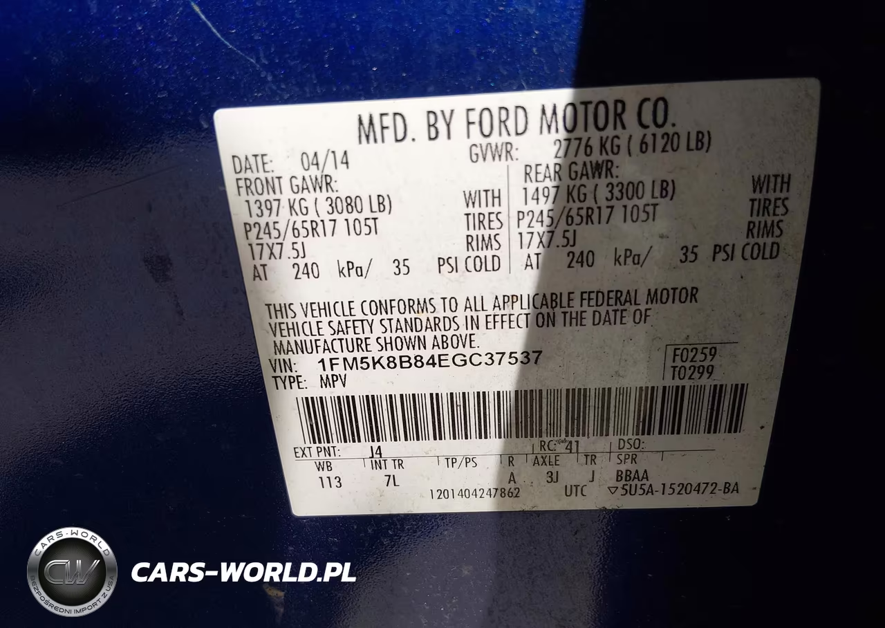 2014 Ford Explorer VIN:1FM5K8B84EGC37537 - 9