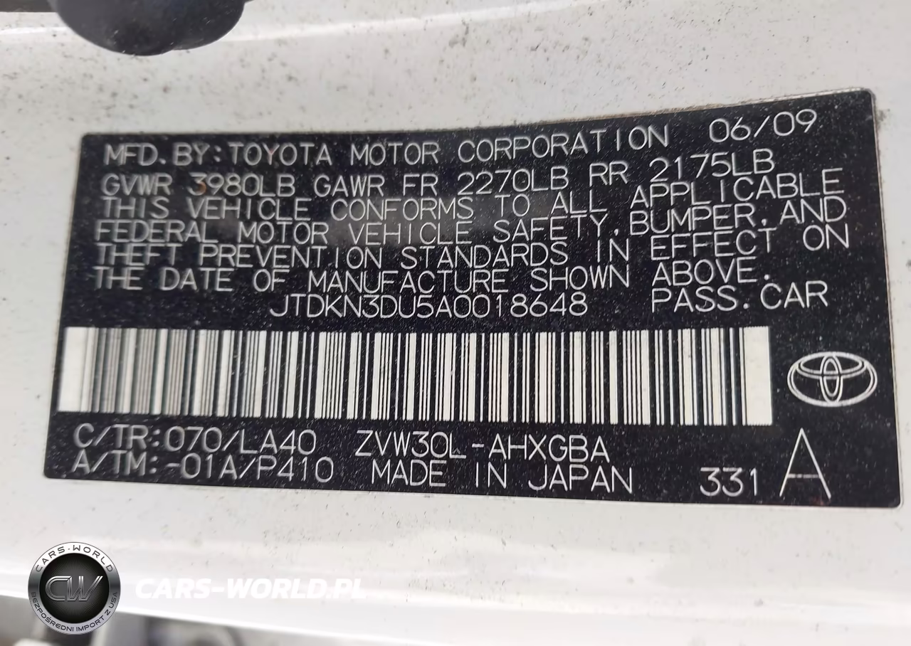2010 Toyota Prius Iv VIN:JTDKN3DU5A0018648 - 9