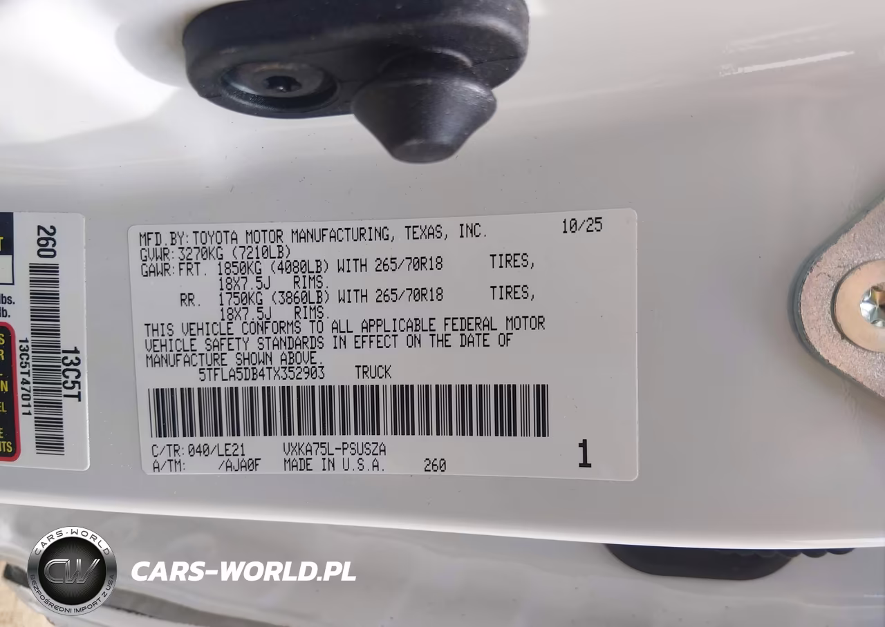 2026 Toyota Tundra Sr5 Crewmax 5.5' Bed VIN:5TFLA5DB4TX352903 - 9