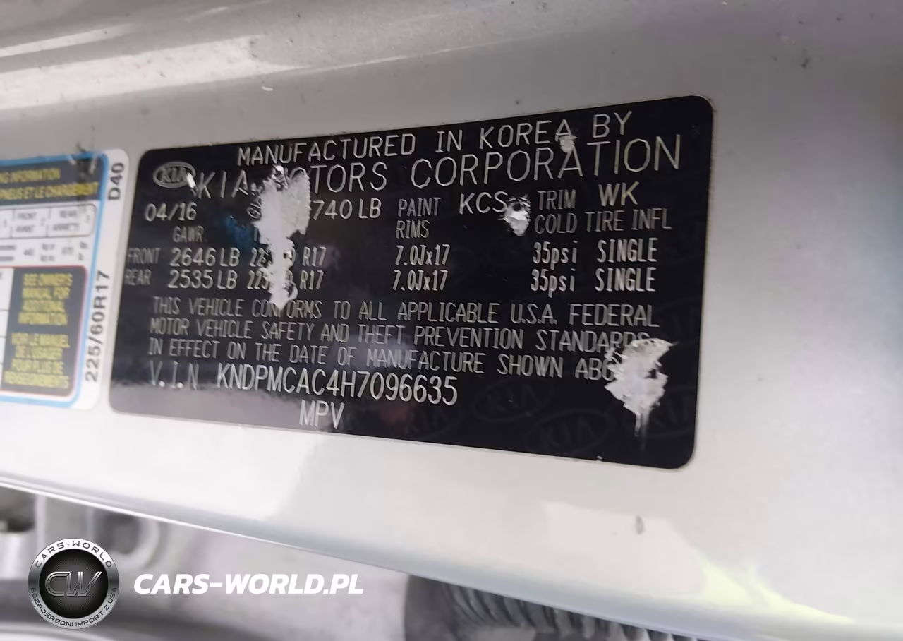 2017 Kia Sportage Lx VIN:KNDPMCAC4H7096635 - 7
