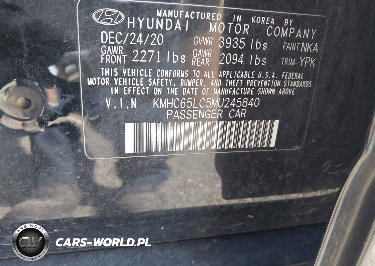 2021 Hyundai Ioniq Hybrid Blue VIN:KMHC65LC5MU245840 - 9