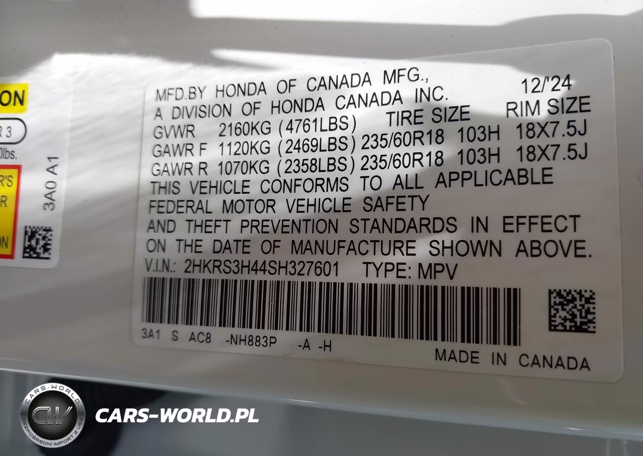 2025 Honda Cr-V Ex 2Wd VIN:2HKRS3H44SH327601 - 9