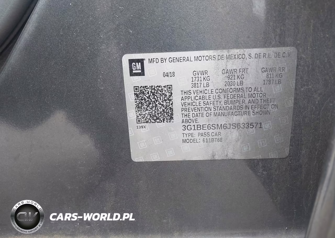 2018 Chevrolet Cruze Lt Auto VIN:3G1BE6SM6JS633571 - 9