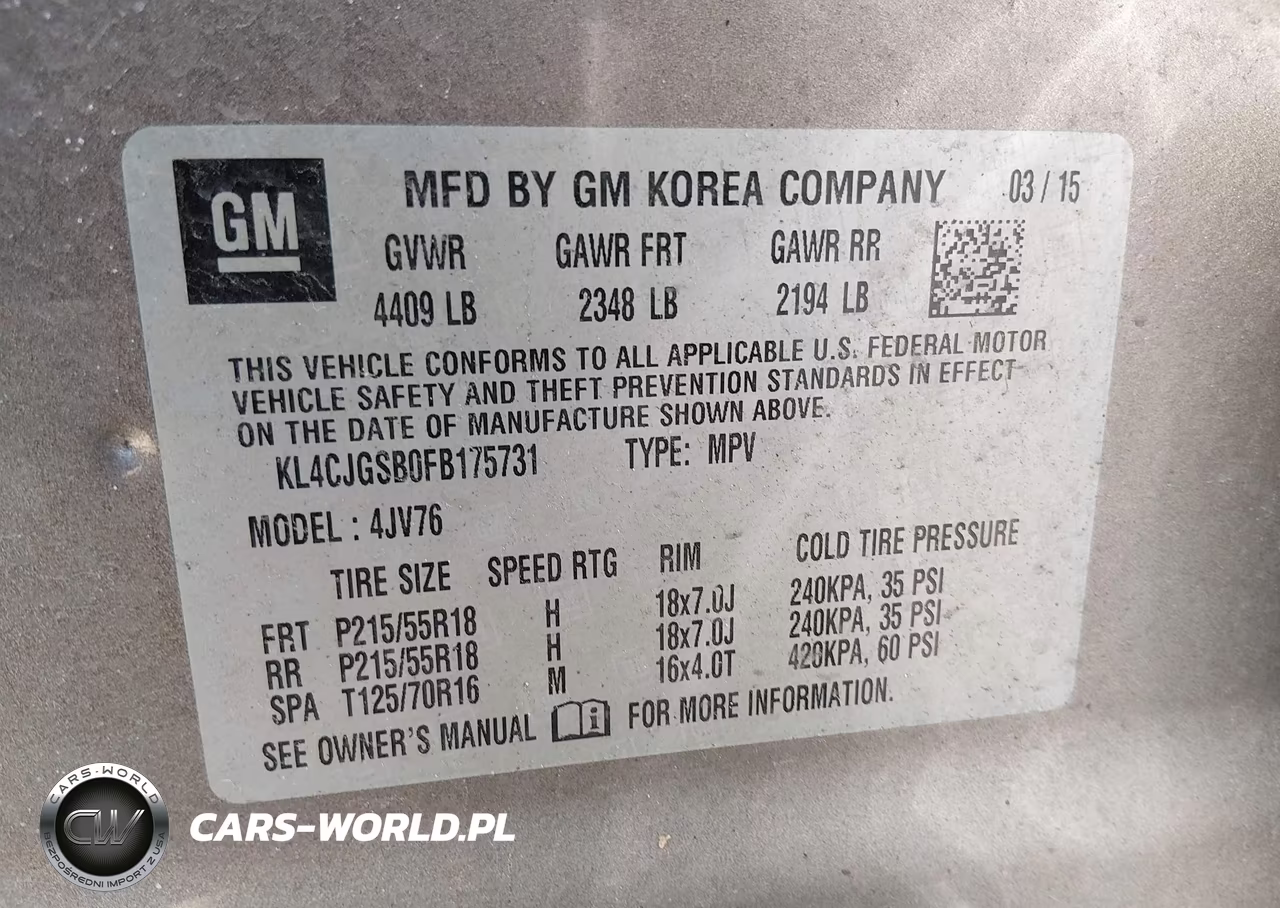 2015 Buick Encore Leather VIN:KL4CJGSB0FB175731 - 9