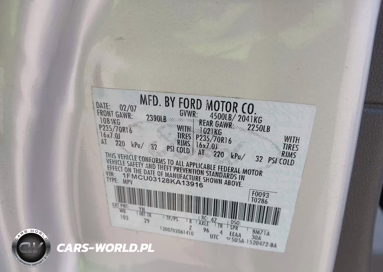 2008 Ford Escape Xlt VIN:1FMCU03128KA13916 - 9