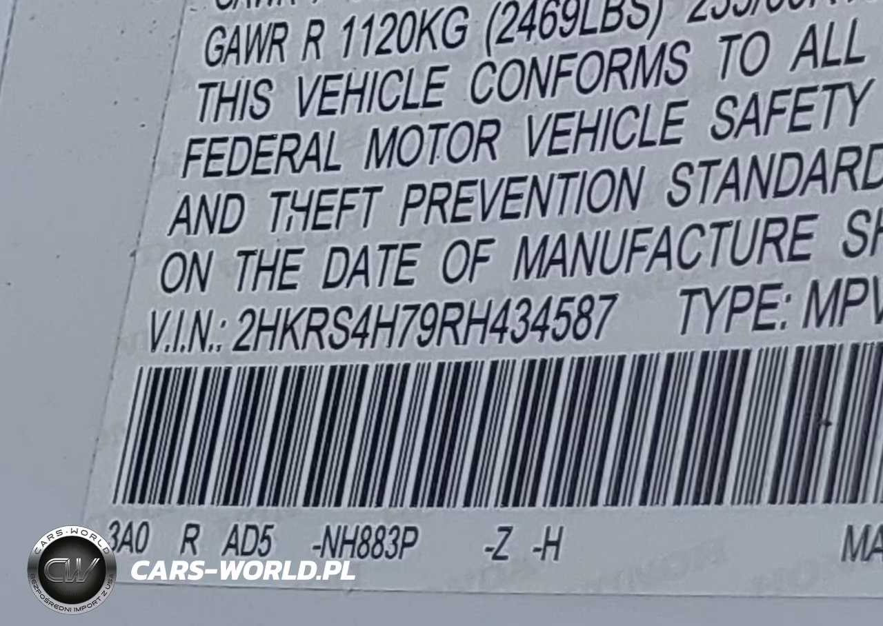 2024 Honda Cr-V Ex-L Awd VIN:2HKRS4H79RH434587 - 9