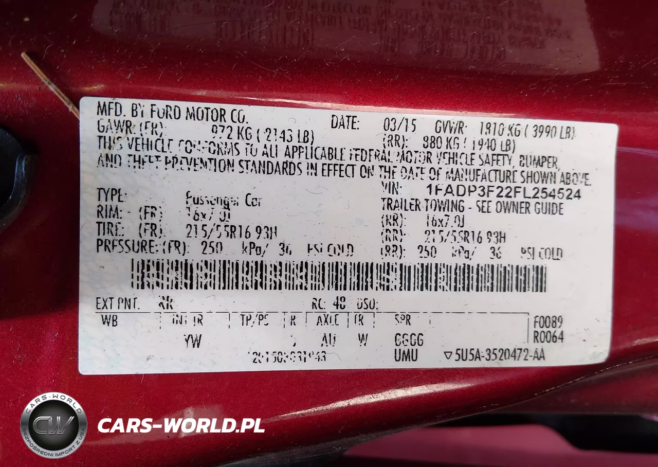 2015 Ford Focus Se VIN:1FADP3F22FL254524 - 9