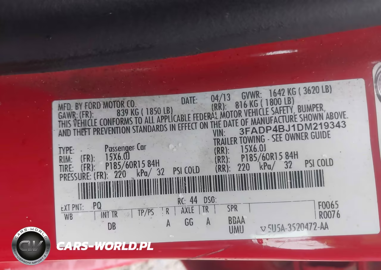 2013 Ford Fiesta Se VIN:3FADP4BJ1DM219343 - 9