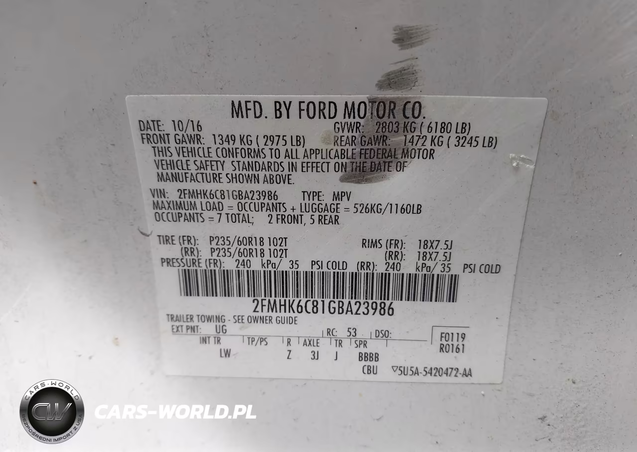 2016 Ford Flex Sel VIN:2FMHK6C81GBA23986 - 9