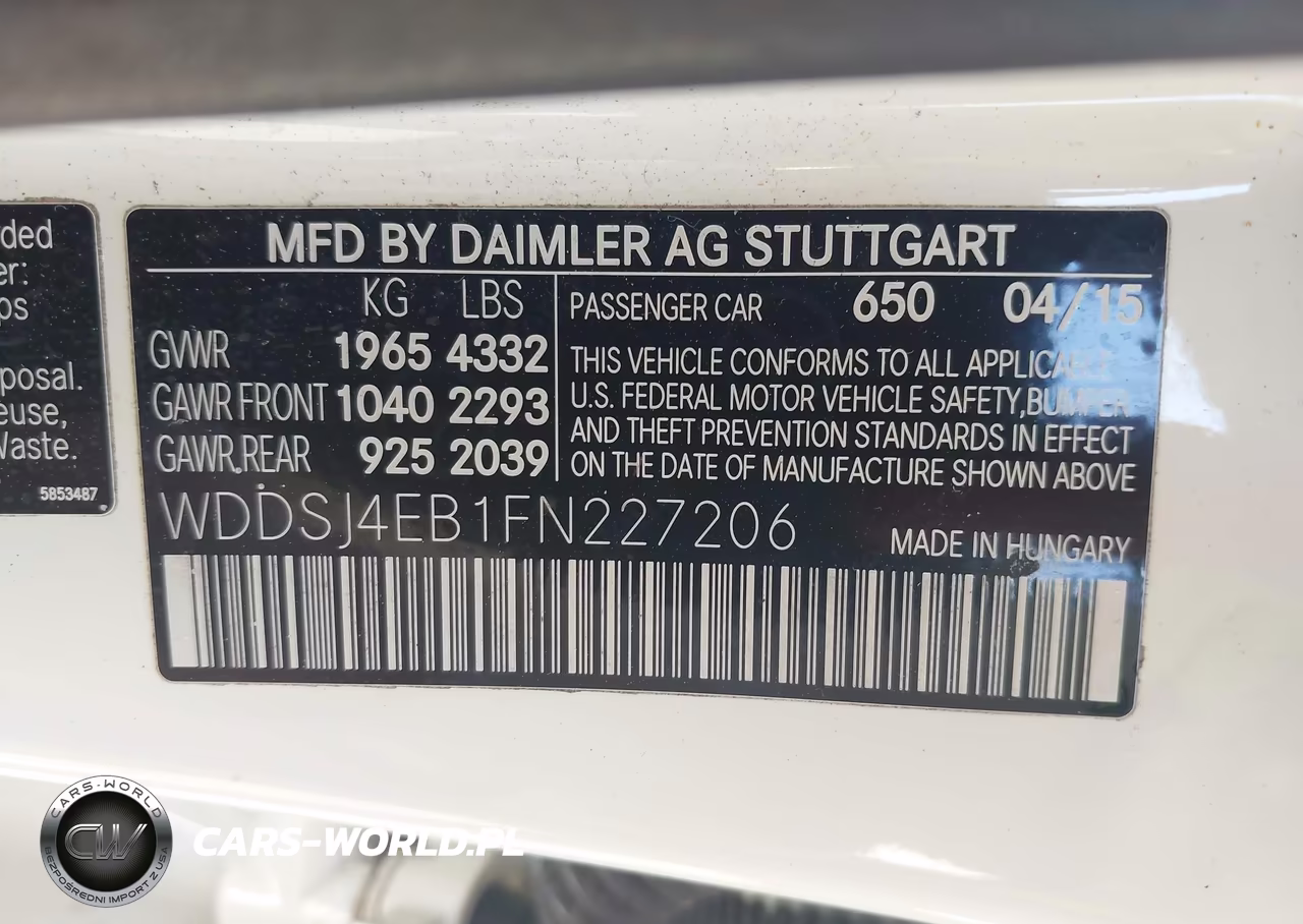 2015 Mercedes-Benz Cla 250 VIN:WDDSJ4EB1FN227206 - 9