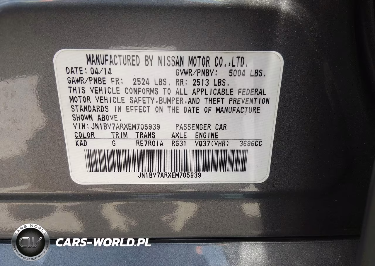 2014 Infiniti Q50 Sport VIN:JN1BV7ARXEM705939 - 9