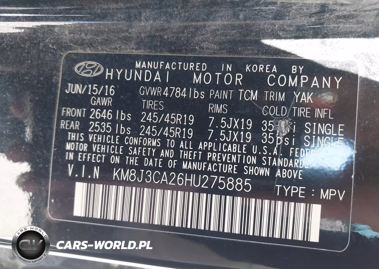 2017 Hyundai Tucson Limited VIN:KM8J3CA26HU275885 - 9