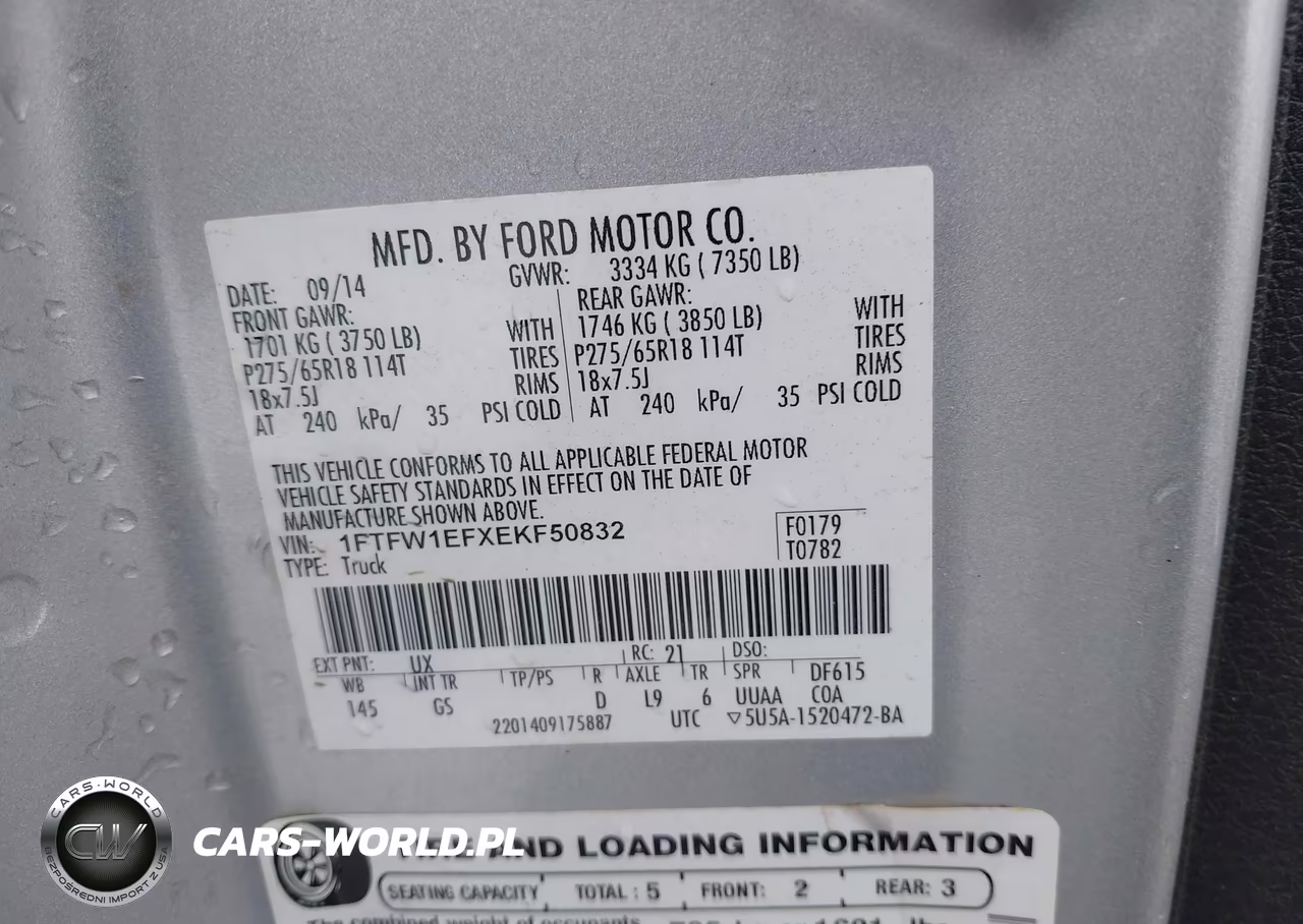 2014 Ford F-150 Xlt VIN:1FTFW1EFXEKF50832 - 9