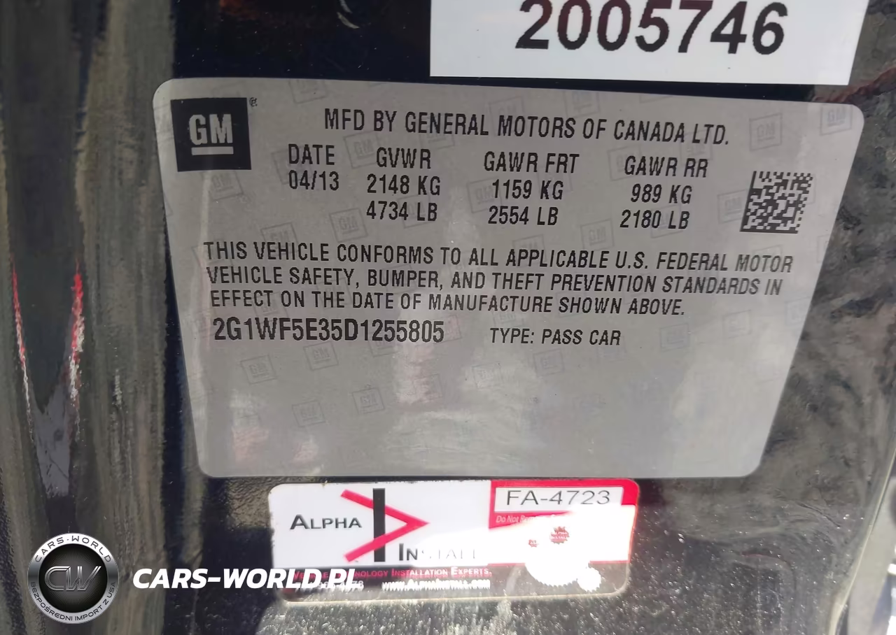 2013 Chevrolet Impala Ls VIN:2G1WF5E35D1255805 - 9