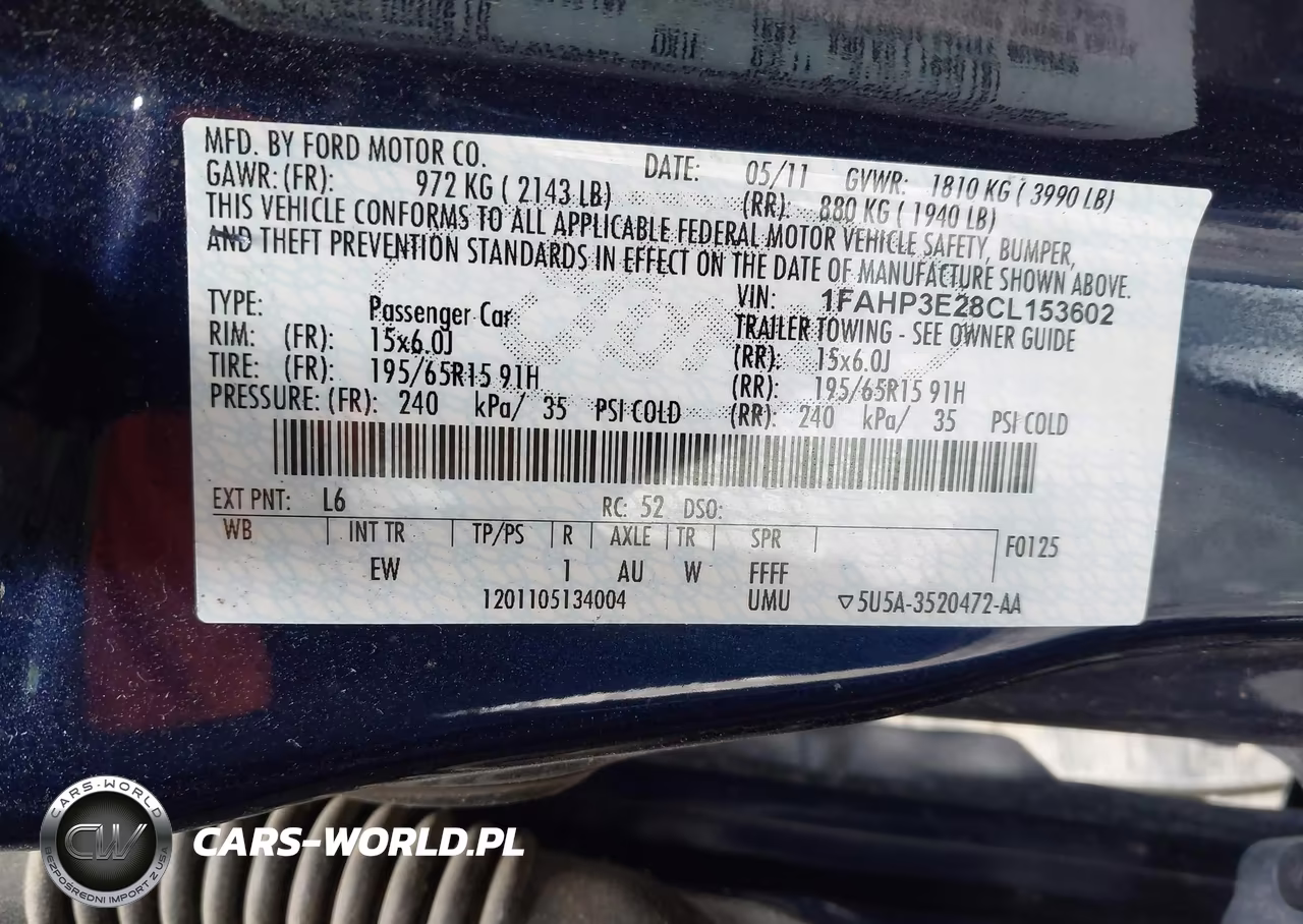 2012 Ford Focus S VIN:1FAHP3E28CL153602 - 9