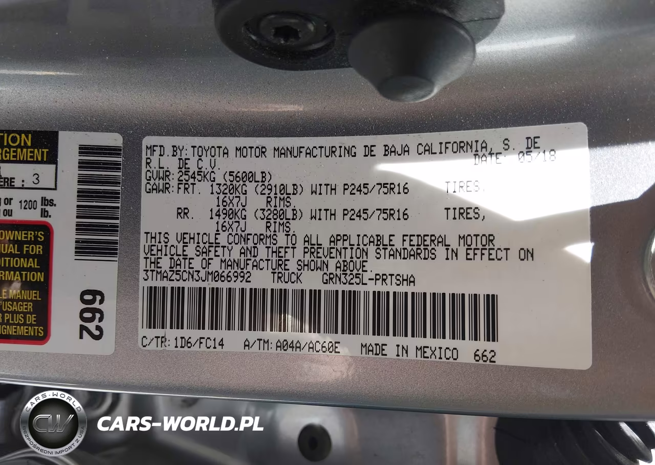 2018 Toyota Tacoma Sr5 V6 VIN:3TMAZ5CN3JM066992 - 9