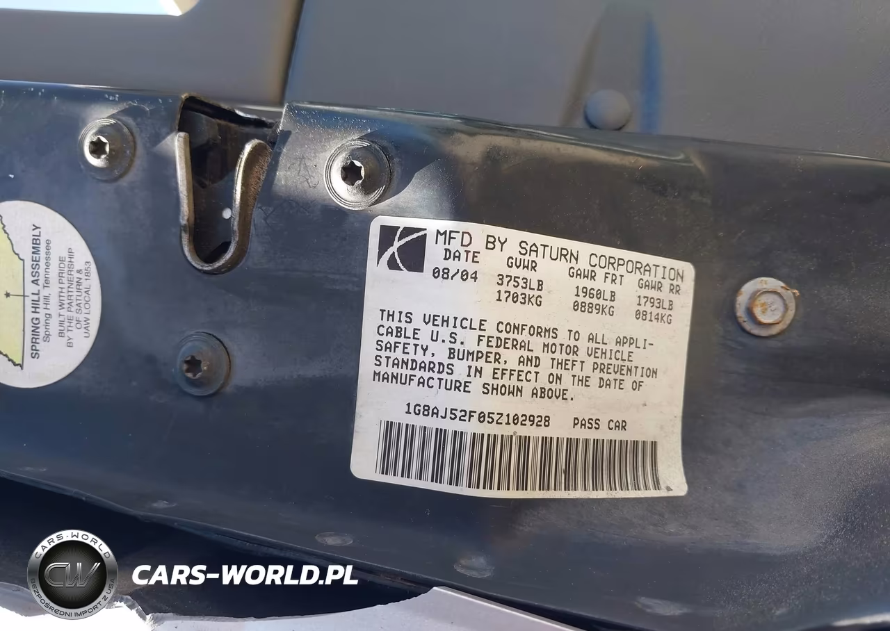 2005 Saturn Ion 2 VIN:1G8AJ52F05Z102928 - 9
