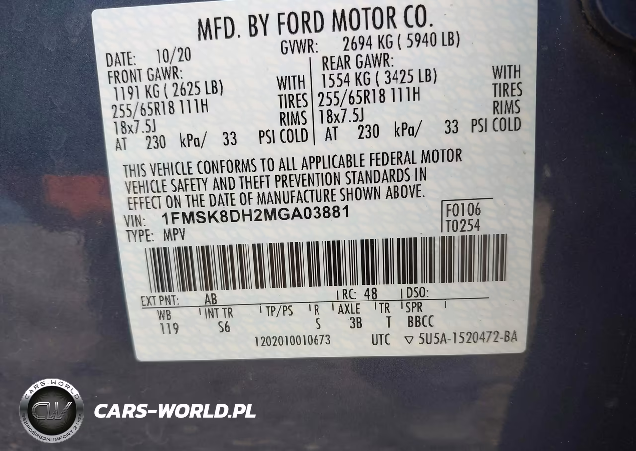 2021 Ford Explorer Xlt VIN:1FMSK8DH2MGA03881 - 9